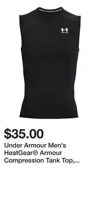 Sport Chek Under Armour Men's HeatGear Armour Compression Tank Top, Sweat-Wicking, Sleeveless offer