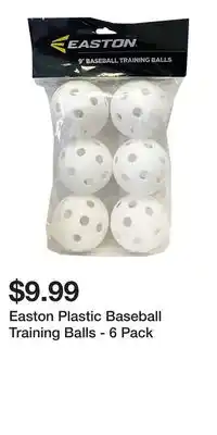 Sport Chek Easton Plastic Baseball Training Balls - 6 Pack offer