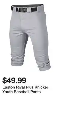 Sport Chek Easton Rival Plus Knicker Youth Baseball Pants offer