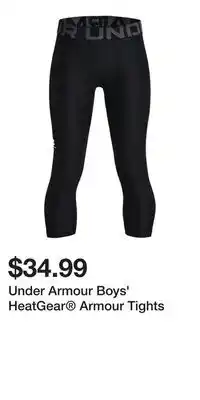 Sport Chek Under Armour Boys' HeatGear Armour Tights offer