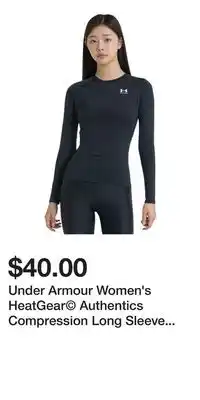 Sport Chek Under Armour Women's HeatGear Authentics Compression Long Sleeve Shirt offer