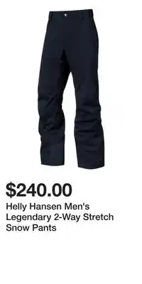 Sport Chek Helly Hansen Men's Legendary 2-Way Stretch Snow Pants offer