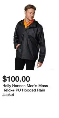 Sport Chek Helly Hansen Men's Moss Helox+ PU Hooded Rain Jacket offer