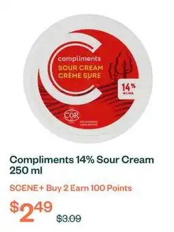 Voilà Compliments 14% Sour Cream 250 ml offer