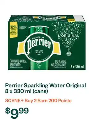 Voilà Perrier Sparkling Water Original 8 x 330 ml (cans) offer