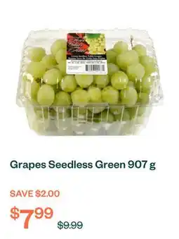 Voilà Grapes Seedless Green 907 g offer