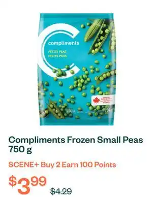 Voilà Compliments Frozen Small Peas 750 g offer