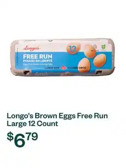 Voilà Longo's Brown Eggs Free Run Large 12 Count offer