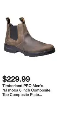 Mark's Timberland PRO Men's Nashoba 6 Inch Composite Toe Composite Plate Pull On Chelsea Work Boots offer