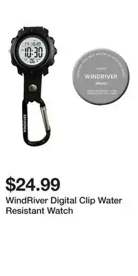 Mark's WindRiver Digital Clip Water Resistant Watch offer