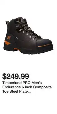 Mark's Timberland PRO Men's Endurance 6 Inch Composite Toe Steel Plate Waterproof Work Boots offer