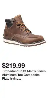 Mark's Timberland PRO Men's 6 Inch Aluminum Toe Composite Plate Irvine Wedge Work Boots offer