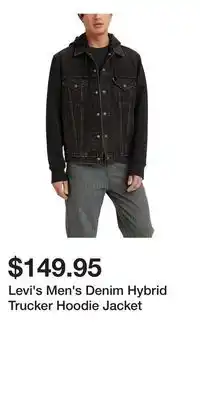 Mark's Levi's Men's Denim Hybrid Trucker Hoodie Jacket offer