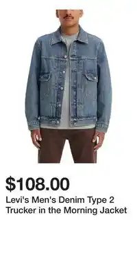 Mark's Levi's Men's Denim Type 2 Trucker in the Morning Jacket offer