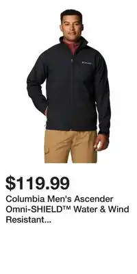 Mark's Columbia Men's Ascender Omni-SHIELD Water & Wind Resistant Softshell Jacket offer