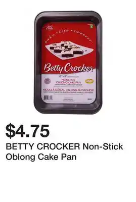 Dollarama BETTY CROCKER Non-Stick Oblong Cake Pan offer