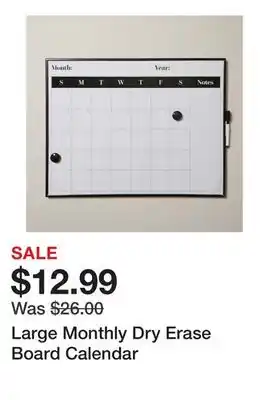 Chapters Indigo Large Monthly Dry Erase Board Calendar offer