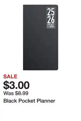 Chapters Indigo Black Pocket Planner offer