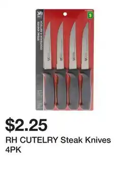 Dollarama RH CUTELRY Steak Knives 4PK offer