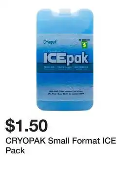 Dollarama CRYOPAK Small Format ICE Pack offer