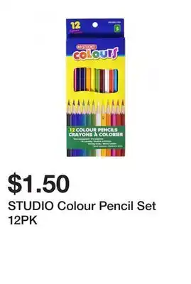 Dollarama STUDIO Colour Pencil Set 12PK offer