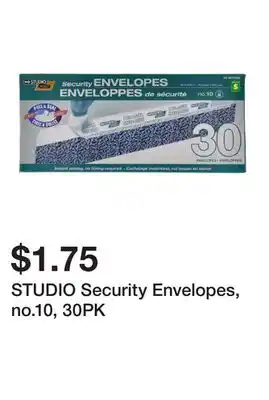 Dollarama STUDIO Security Envelopes, no.10, 30PK offer