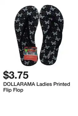 Dollarama DOLLARAMA Ladies Printed Flip Flop offer