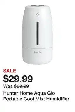 TSC Stores Hunter Home Aqua Glo Portable Cool Mist Humidifier offer