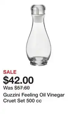 TSC Stores Guzzini Feeling Oil Vinegar Cruet Set 500 cc offer