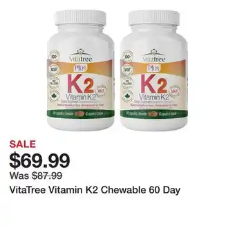 TSC Stores VitaTree Vitamin K2 Chewable 60 Day offer