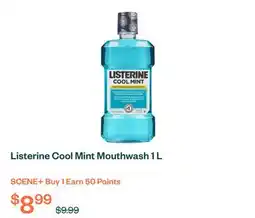 Voilà Listerine Cool Mint Mouthwash 1 L offer