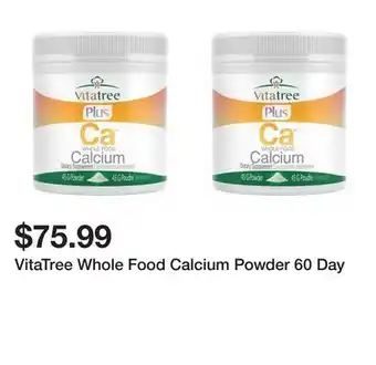 TSC Stores VitaTree Whole Food Calcium Powder 60 Day offer