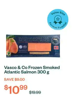 Voilà Vasco & Co Frozen Smoked Atlantic Salmon 300 g offer