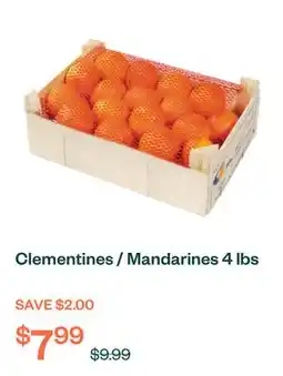 Voilà Clementines / Mandarines 4 lbs offer