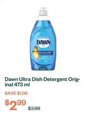 Voilà Dawn Ultra Dish Detergent Original 473 ml offer