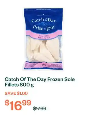 Voilà Catch Of The Day Frozen Sole Fillets 800 g offer