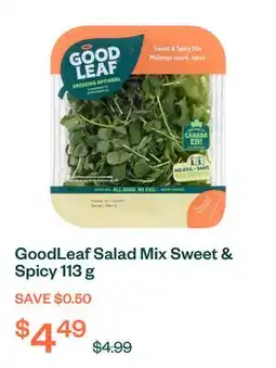 Voilà GoodLeaf Salad Mix Sweet & Spicy 113 g offer