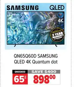 2001 Audio Video SAMSUNG 65 QLED 4K Quantum dot offer