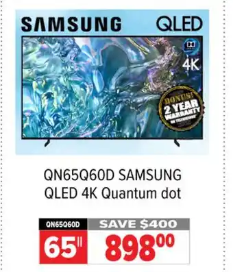 2001 Audio Video SAMSUNG 65 QLED 4K Quantum dot offer