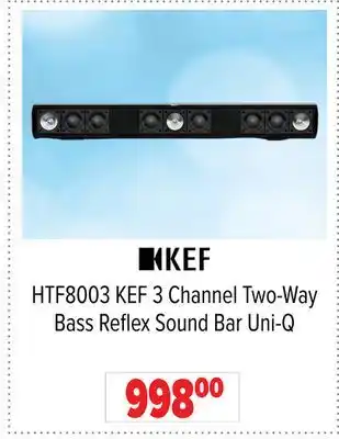 2001 Audio Video KEF 3 Channel Two-Way Bass Reflex Sound Bar Uni-Q offer