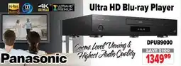 2001 Audio Video Panasonic Ultra HD Blu-ray Player offer