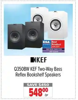 2001 Audio Video KEF Two-Way Bass Reflex Bookshelf Speakers offer