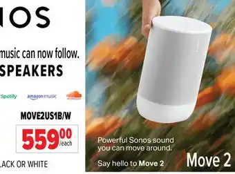 2001 Audio Video SONOS PORTABLE SPEAKERS offer