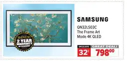 2001 Audio Video 32 SAMSUNG The Frame Art Mode 4K QLED offer