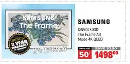 2001 Audio Video 50 SAMSUNG The Frame Art Mode 4K QLED offer