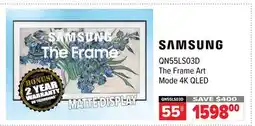 2001 Audio Video 55 SAMSUNG The Frame Art Mode 4K QLED offer