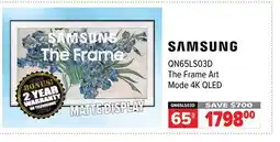 2001 Audio Video SAMSUNG 65| The Frame Art Mode 4K QLED TV offer