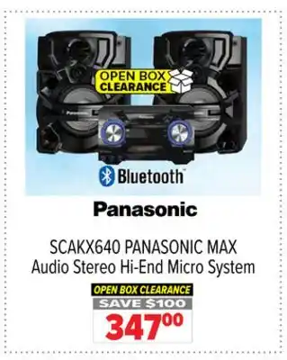 2001 Audio Video PANASONIC MAX Audio Stereo Hi offer