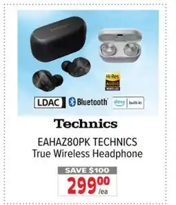 2001 Audio Video TECHNICS True Wireless Headphone offer