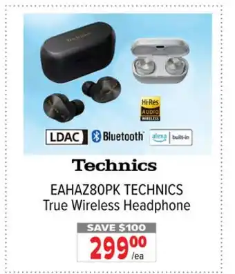 2001 Audio Video TECHNICS True Wireless Headphone offer